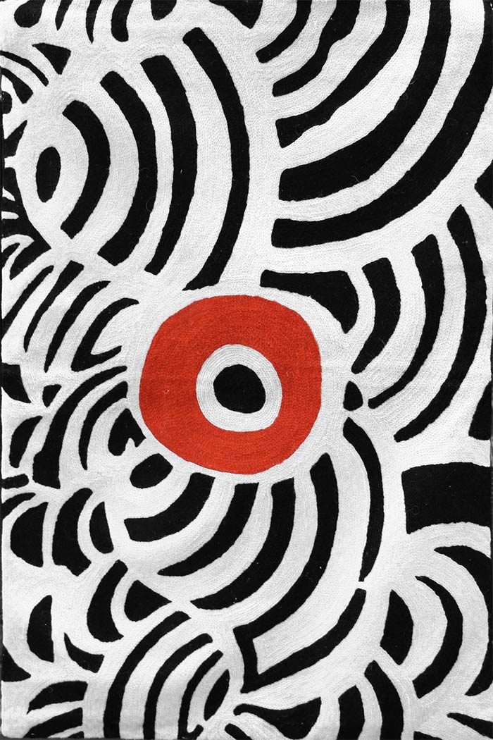 Aboriginal Art Au Online-Tjurkurrpa Pulka - Minma. Wool Floor Rug 2x3ft (61x91cm)-Yarn Marketplace