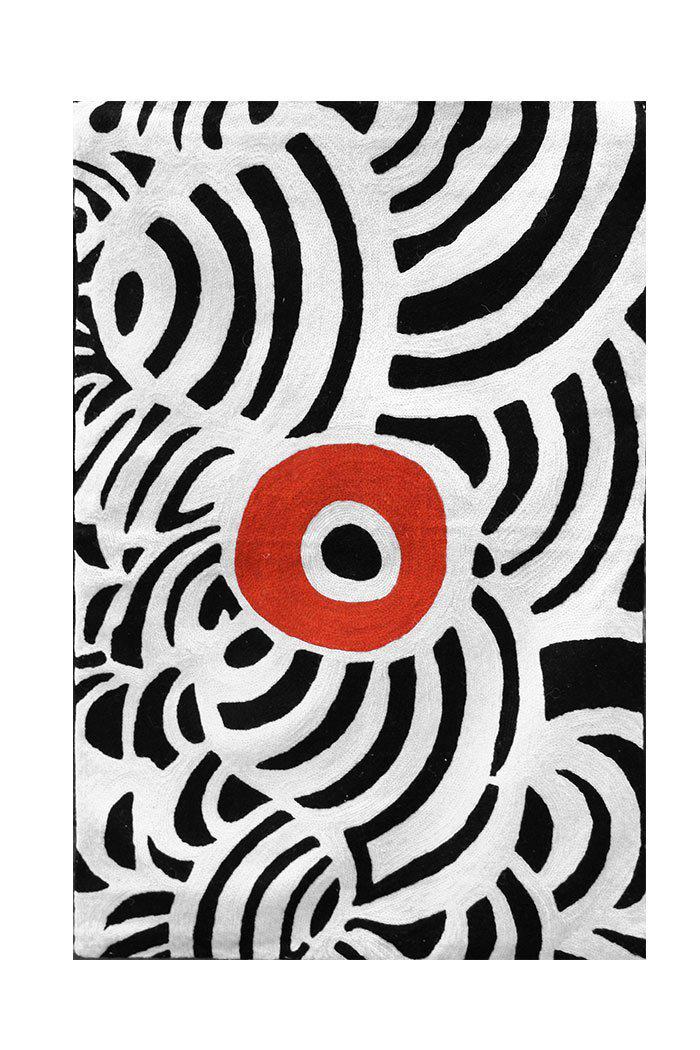 Aboriginal Art Au Online-Tjurkurrpa Pulka - Minma. Wool Floor Rug 2x3ft (61x91cm)-Yarn Marketplace