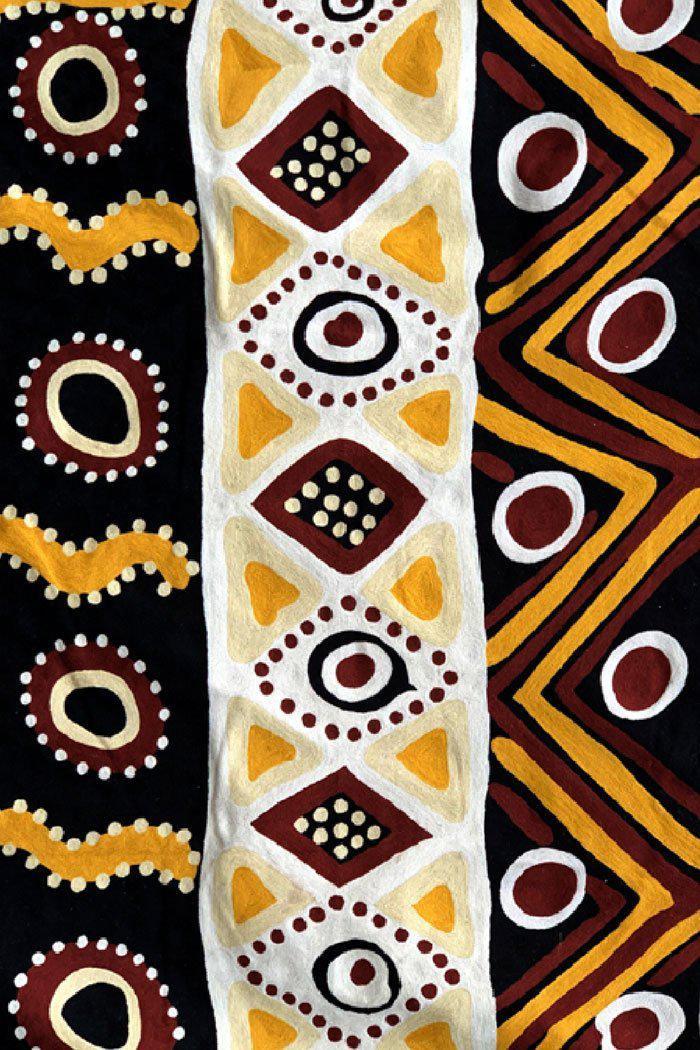 Aboriginal Art Au Online-Wanji Wool Floor Rug 3x5ft (91x152cm)-Yarn Marketplace