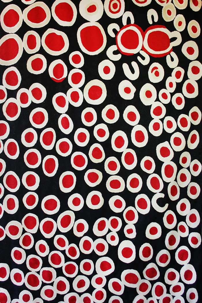 Aboriginal Art Au Online-Wati Inma - Mens Ceremony Wool Floor Rug 91x152cm-Yarn Marketplace