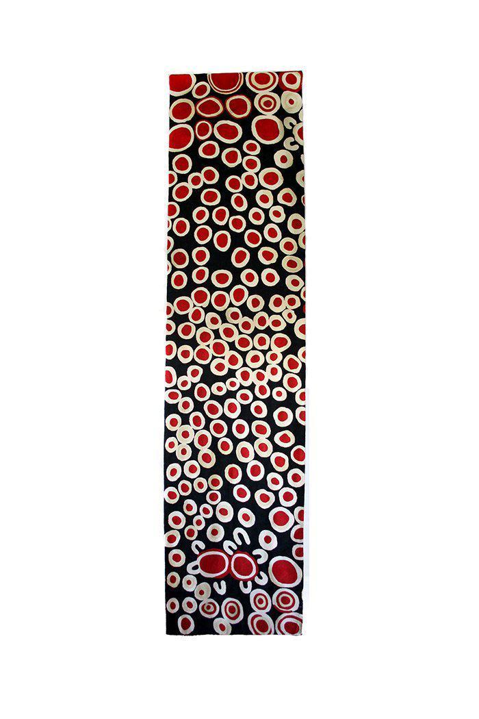 Aboriginal Art Au Online-Wati Inma - Mens Ceremony Wool Floor Runner Rug 76 x 304 cm-Yarn Marketplace