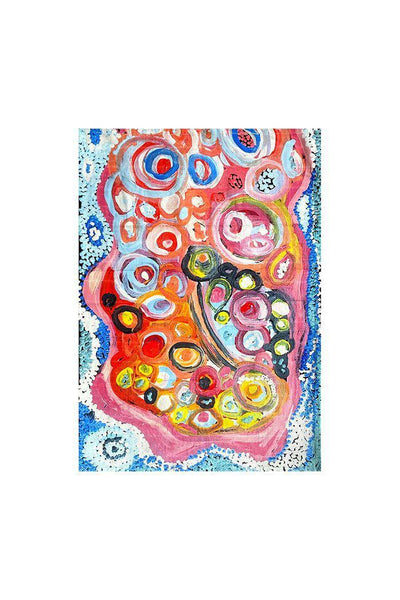 Aboriginal Art Kitchen Warehouse-Adamson (Orange & Pink) Cotton Tea Towel-Yarn Marketplace