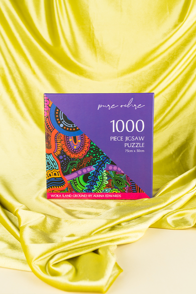 Alkina Edwards' Woka Land-Ground 1000 Piece Indigenous Artwork Puzzle