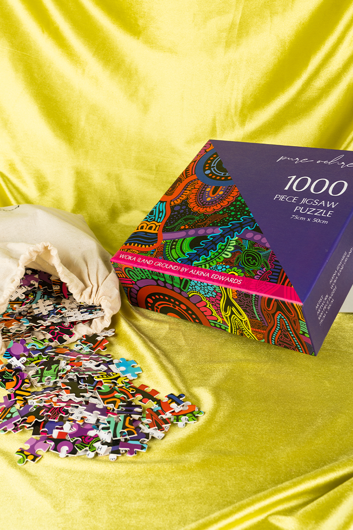 Alkina Edwards' Woka Land-Ground 1000 Piece Indigenous Artwork Puzzle