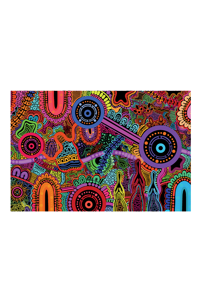 Alkina Edwards' Woka Land-Ground 1000 Piece Indigenous Artwork Puzzle