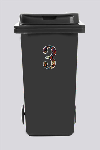 Bindigenous 'Numbers & Letters' Bin Sticker - 20x11cm