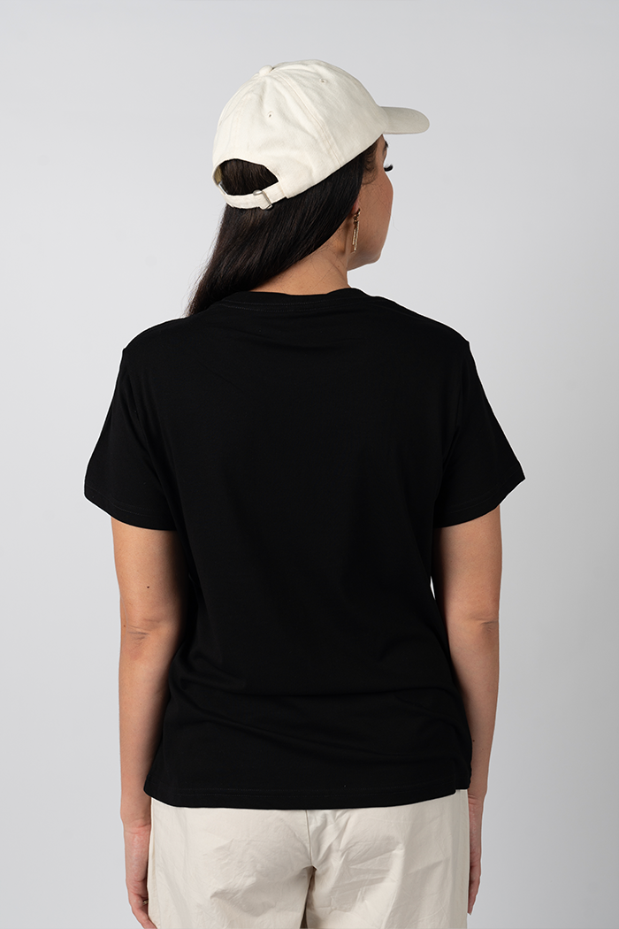 Banang (Mudcrab) Black Cotton Crew Neck Women's T-Shirt