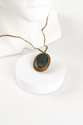 Aboriginal Art Jewellery Australia-Bloodstone Soothing Stone Woven Necklace-Yarn Marketplace