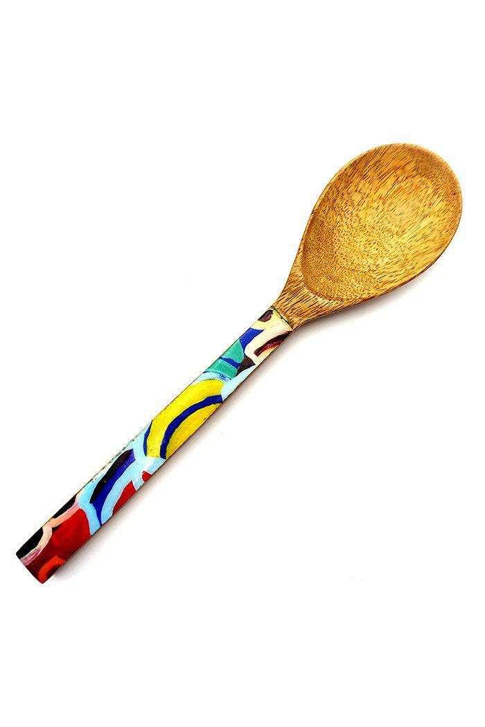 Aboriginal Art Kitchen Warehouse-Brown Salad Serving Spoon-Yarn Marketplace