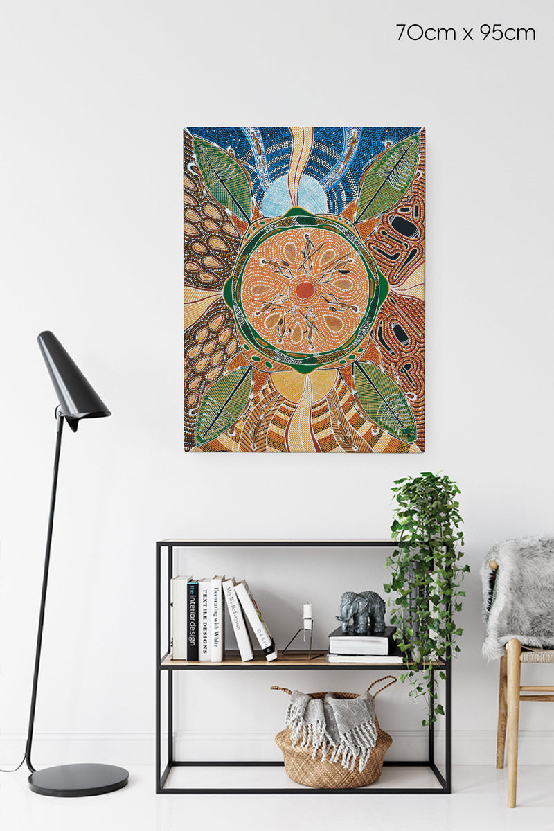 Bunya Songlines Canvas Print-Homewares-Yarn Marketplace