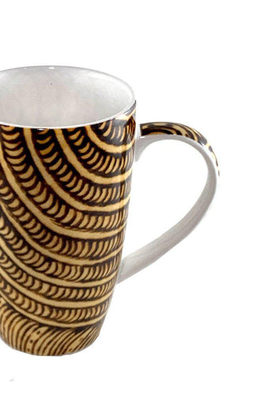 Aboriginal Art Kitchen Warehouse-Burke Bone China Mugs 380ml/13oz-Yarn Marketplace