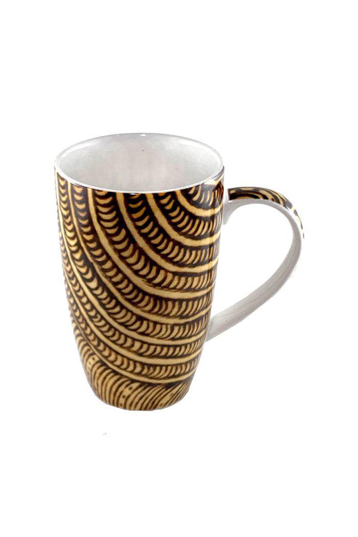 Aboriginal Art Kitchen Warehouse-Burke Bone China Mugs 380ml/13oz-Yarn Marketplace