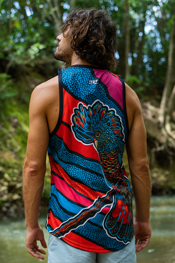 Cockatoo Firebird Recycled UPF50+ Men's Singlet