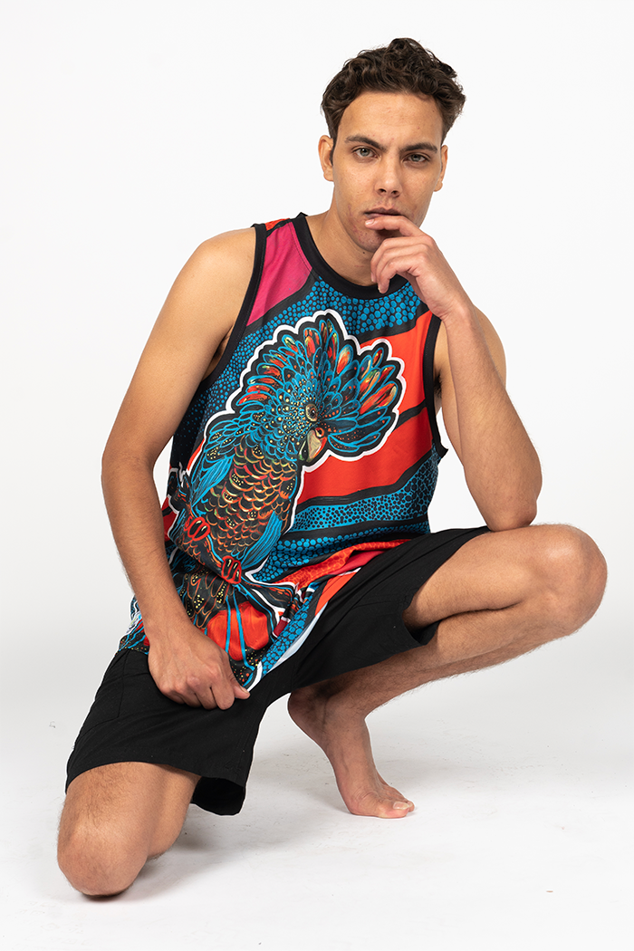 Cockatoo Firebird Recycled UPF50+ Men's Singlet