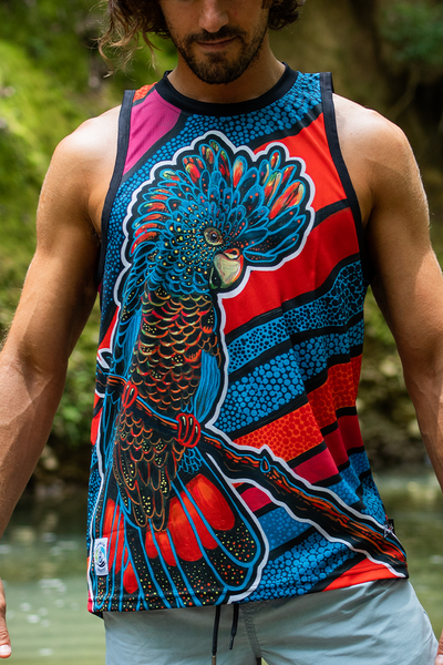 Cockatoo Firebird Recycled UPF50+ Men's Singlet