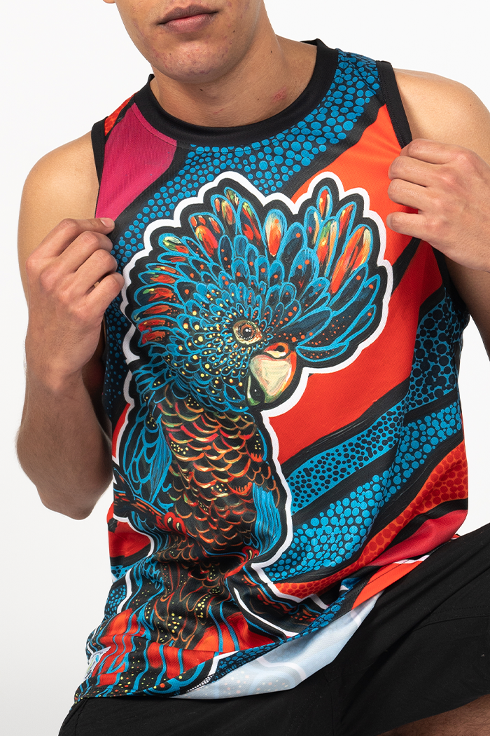 Cockatoo Firebird Recycled UPF50+ Men's Singlet