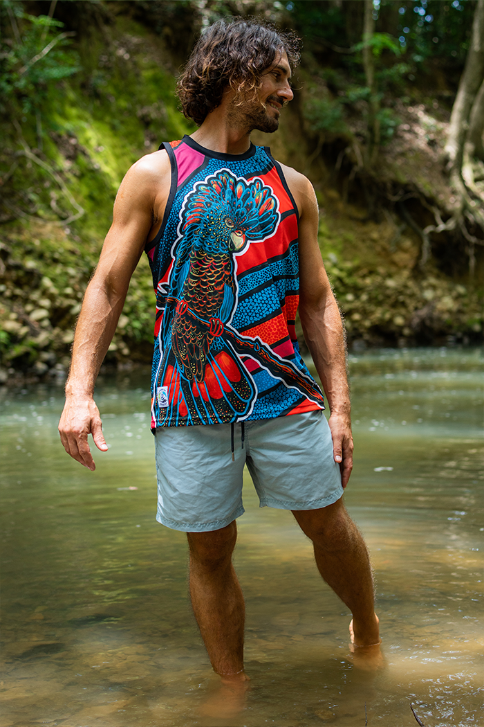 Cockatoo Firebird Recycled UPF50+ Men's Singlet