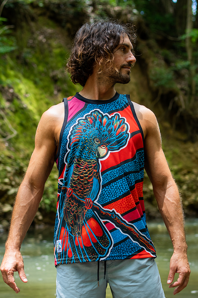 Cockatoo Firebird Recycled UPF50+ Men's Singlet