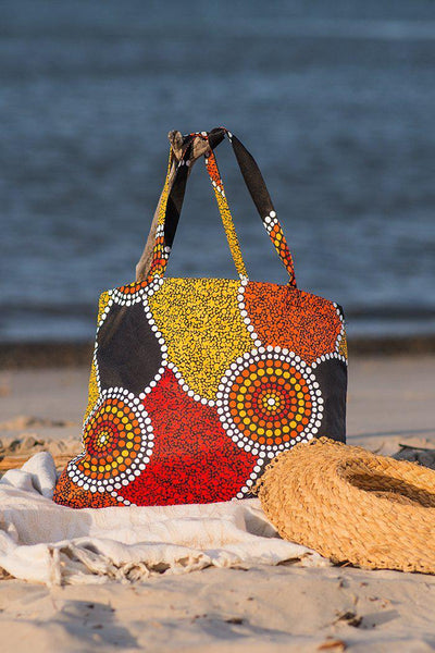 Aboriginal Art Clothing-Community Unity Lifestyle Bag-Yarn Marketplace