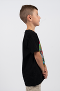 Connecting The Past To A Brighter Future NAIDOC WEEK 2023 Black Cotton Crew Neck Kids T-Shirt