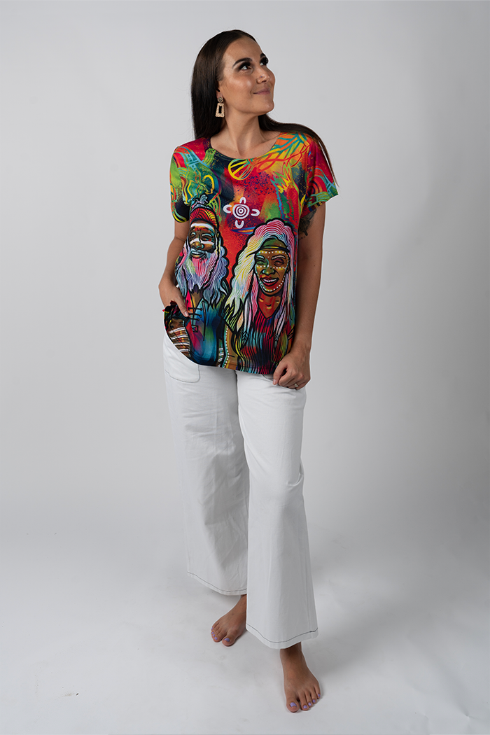 Connecting The Past To A Brighter Future NAIDOC WEEK 2023 Women's Fashion Top