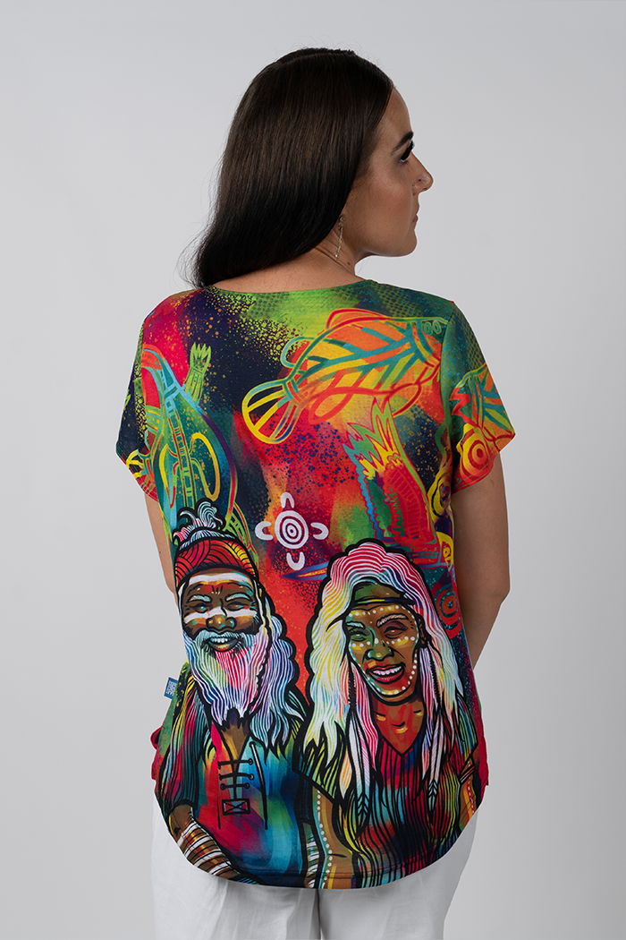 Connecting The Past To A Brighter Future NAIDOC WEEK 2023 Women's Fashion Top