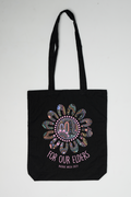 Connection Through Generations (Purple) NAIDOC WEEK 2023 Black Cotton Tote Bag