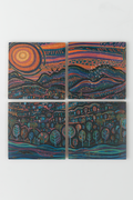 Currumbin Sunset Bamboo Coaster Set (4 Pack)