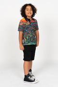 Currumbin Sunset Recycled UPF50+ Kids Polo Shirt