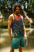 Currumbin Sunset Recycled UPF50+ Men's Singlet