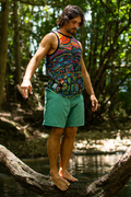 Currumbin Sunset Recycled UPF50+ Men's Singlet