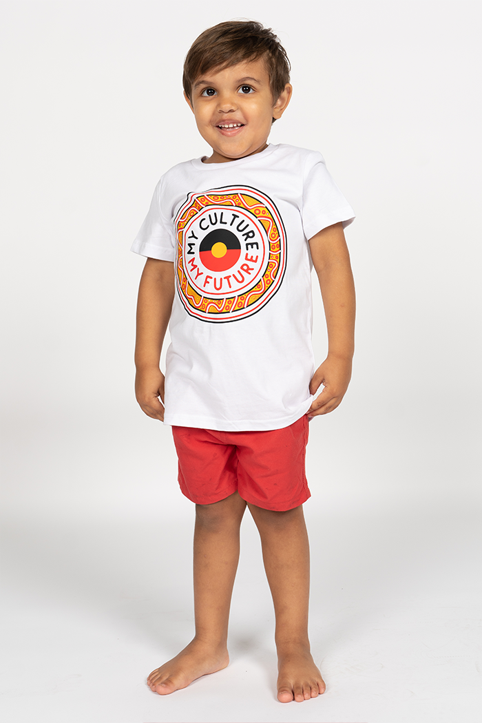 Our Bloodline White Cotton Crew Neck Kids T-Shirt