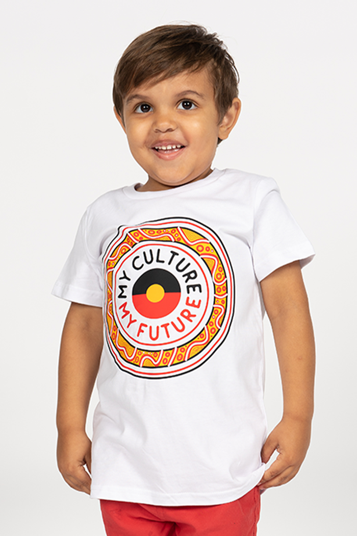 Our Bloodline White Cotton Crew Neck Kids T-Shirt