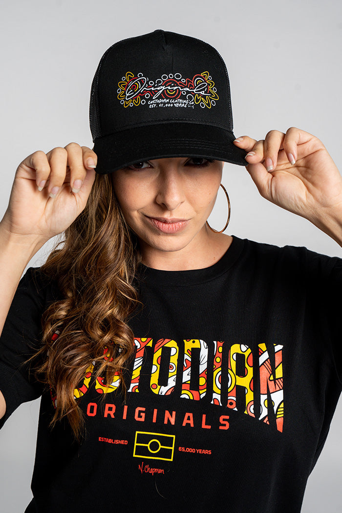 Forever The Originals Black Cotton Trucker Cap