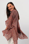 Aboriginal Art Designer Australia-Lappi Chiffon Shawl-Yarn Marketplace