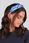 Aboriginal Art Headwear-Warlu Hair Set - Blue-Yarn Marketplace