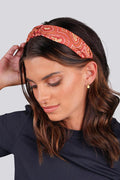 Aboriginal Art Headwear-Warlu Hair Set - Plum & Peach-Yarn Marketplace