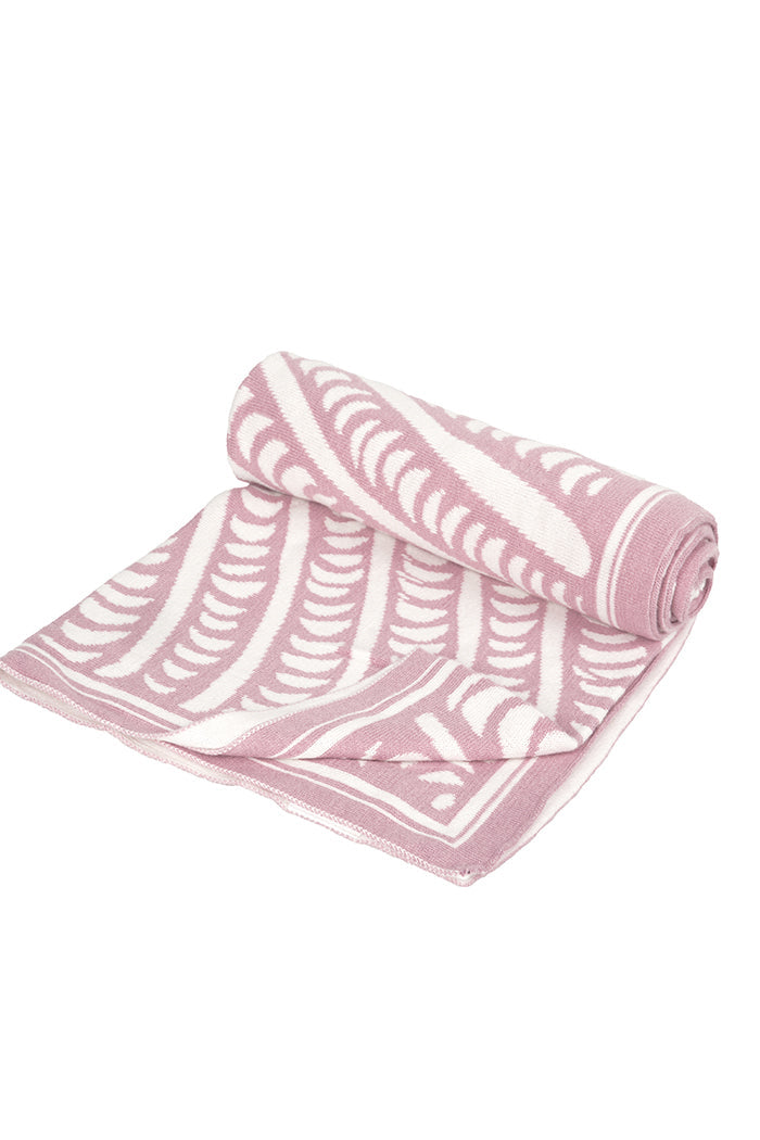 Burke Pink Cotton Baby Blanket - 80x100cm