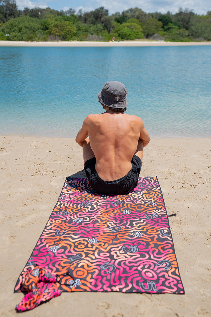 Coral Reef Sand Free rPET Beach Towel (80x160cm)