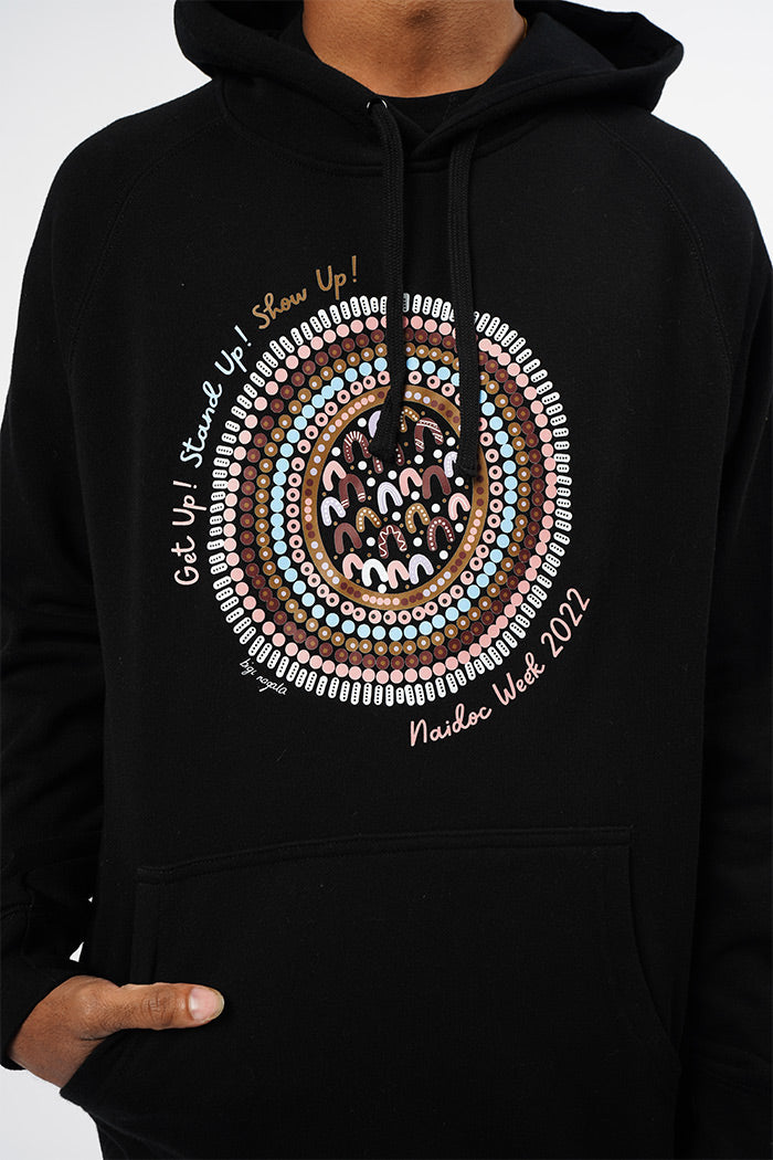 The Time Is Now Black Premium Cotton Blend Unisex Hoodie