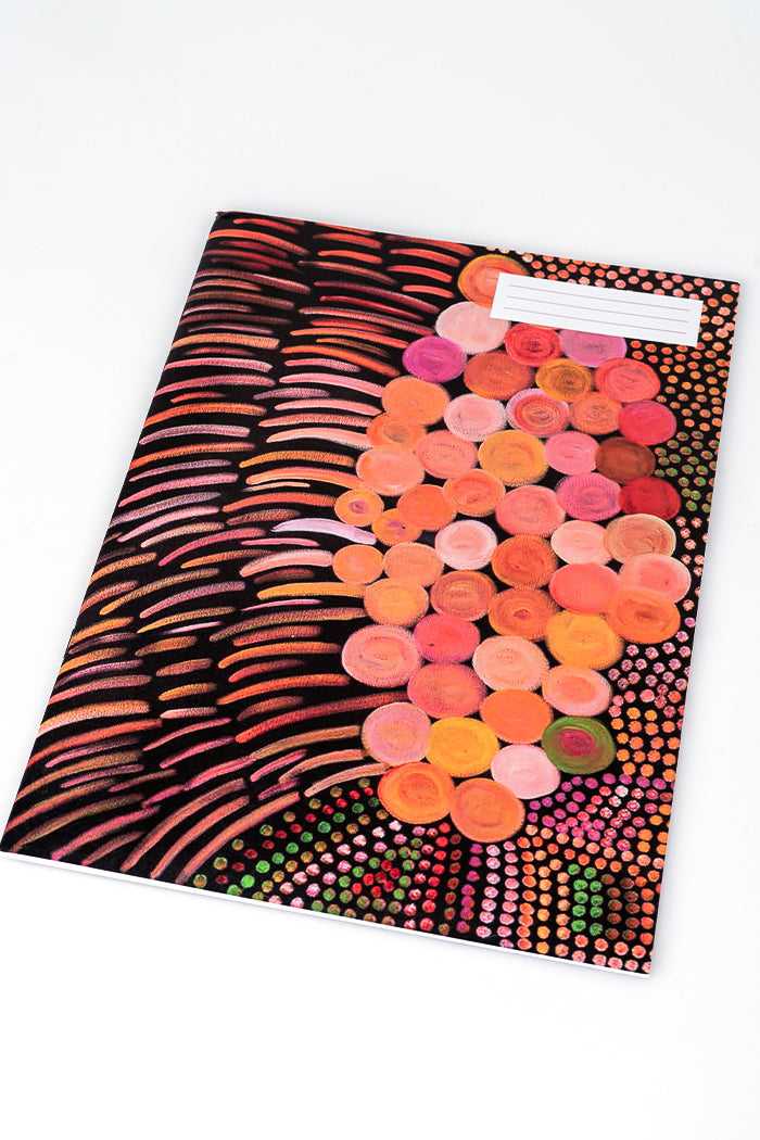 Aboriginal Art Office Supplies Stationery-Mornington Island 5 Piece A4 Ruled Exercise Book 46 Page Set-Yarn Marketplace