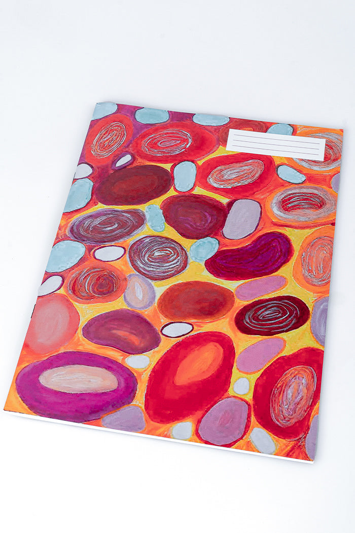 Aboriginal Art Office Supplies Stationery-Mornington Island 5 Piece A4 Ruled Exercise Book 46 Page Set-Yarn Marketplace