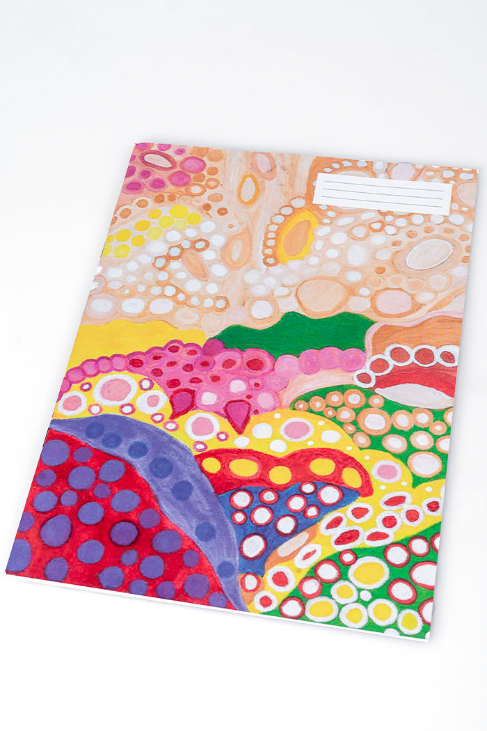 Aboriginal Art Office Supplies Stationery-Mornington Island 5 Piece A4 Ruled Exercise Book 46 Page Set-Yarn Marketplace