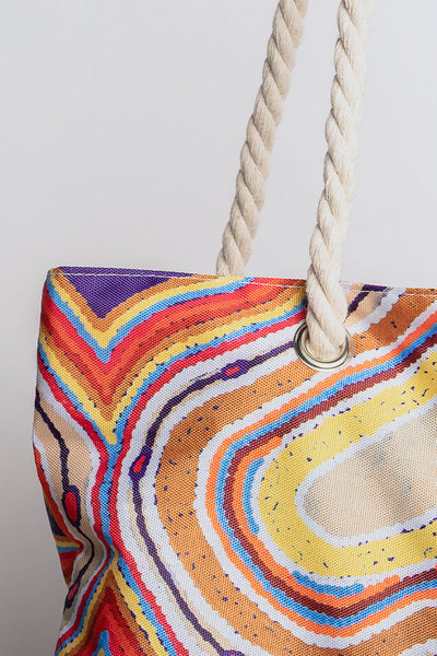 Emu Dreaming Rope Handle Beach Bag