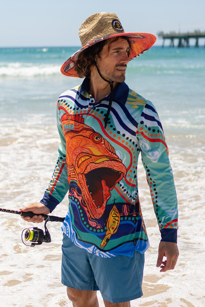 Reef King UPF50+ Unisex Long Sleeve Polo Shirt