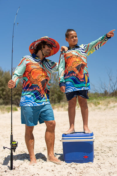 Reef King UPF50+ Kids Long Sleeve Polo Shirt