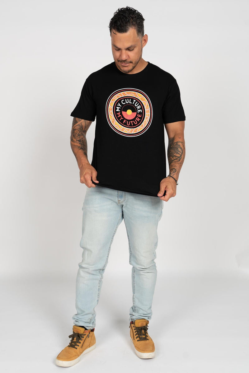 Our Bloodline Black Cotton Crew Neck Unisex T-Shirt