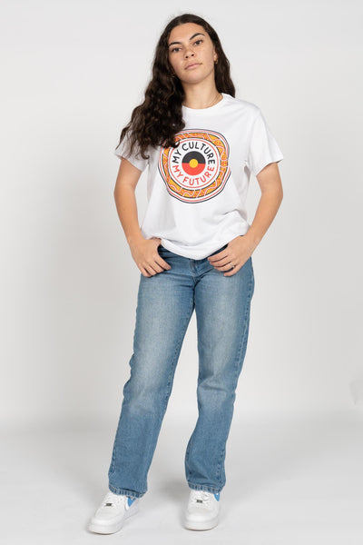 Our Bloodline White Cotton Crew Neck Women's T-Shirt