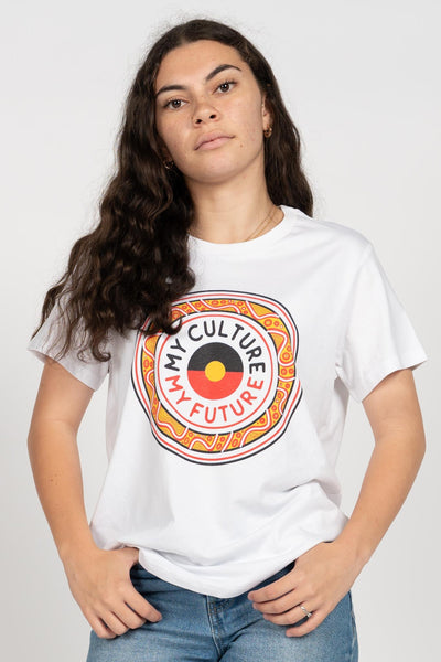 Our Bloodline White Cotton Crew Neck Women's T-Shirt