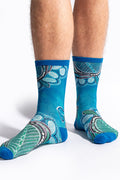 Ocean Turtles Cotton Crew Socks